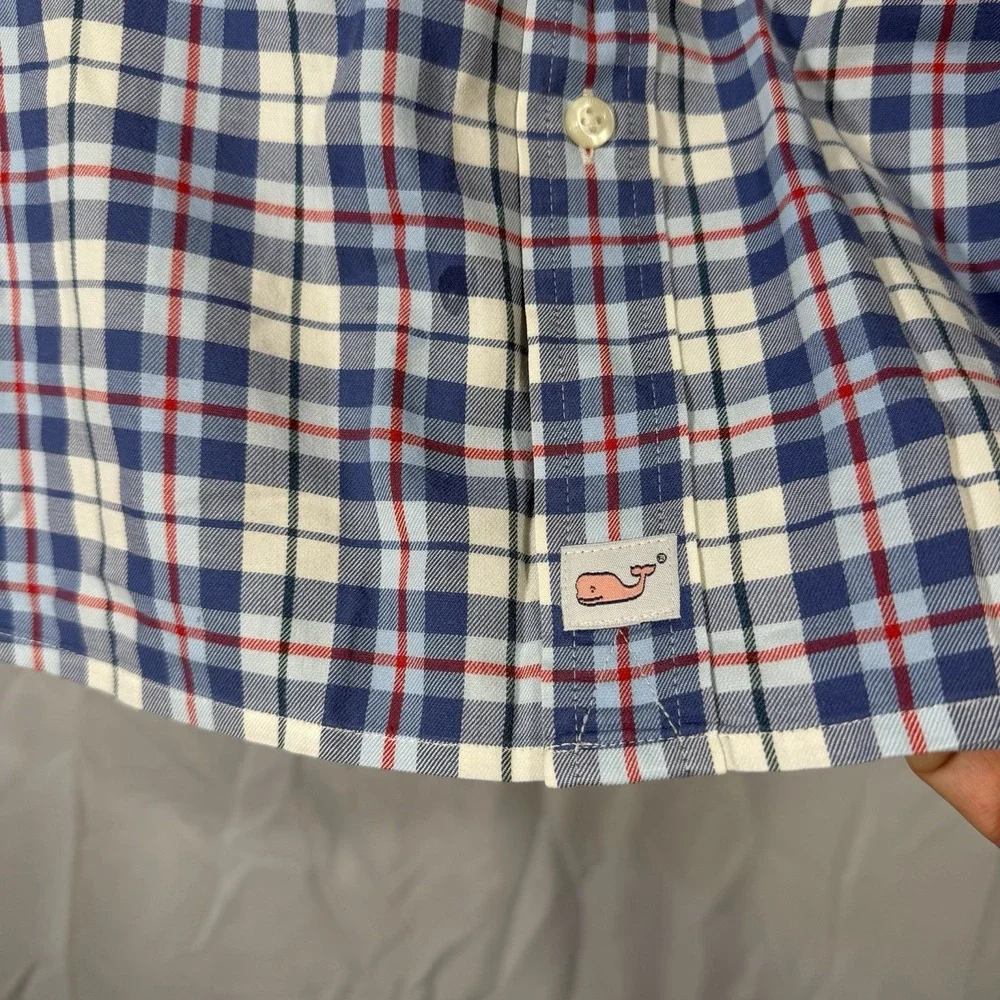 vineyard vines classic fit murray shirt Blue White Striped Men's XL